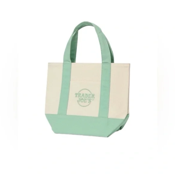 Trader Joe’s 2026 Mini Pastel Canvas Tote Bag Set Of 4 New - Picture 5 of 10